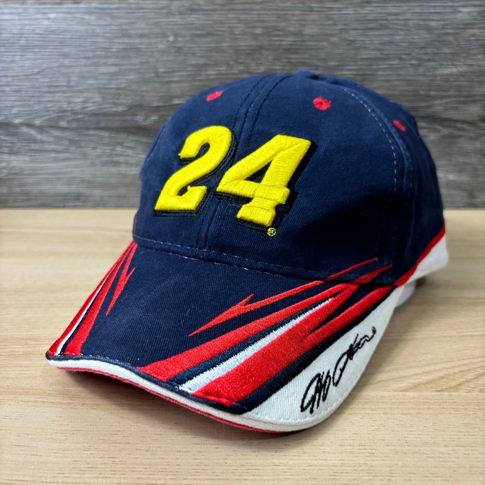 VINTAGE Nascar Hat Cap Strap Back Blue Jeff‎ Gordon Racing Chase